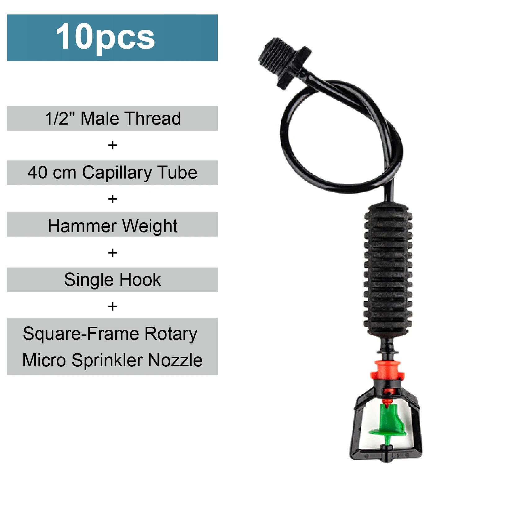 Greenhouse Hanging Mist Sprayer 360° Rotating Irrigation Spray Nozzle Fogging Sprinkler Nozzle for Garden Irrigation