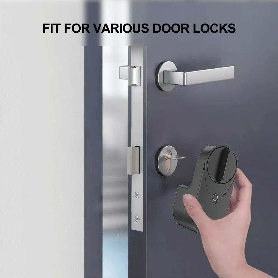 New RAYKUBE EG One Tuya BLE Smart Lock + Wireless Fingerprint and PIN Pad FP01 Bundle – Drill-free, Easy Installation
