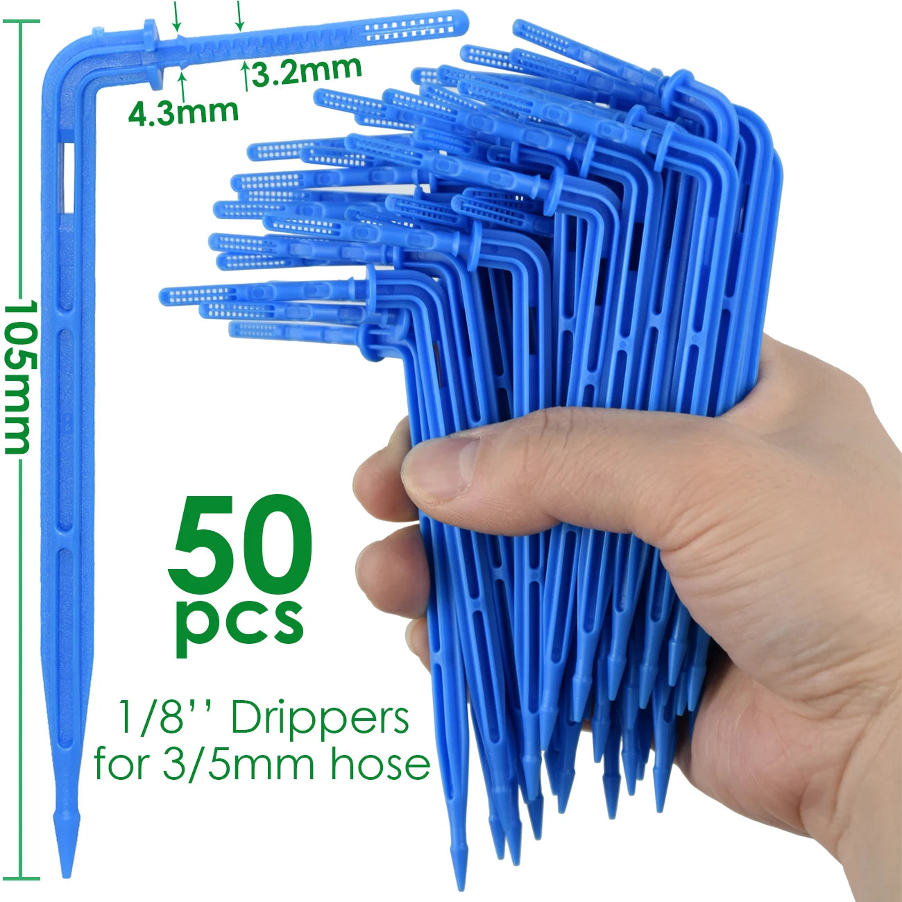 KESLA Drip Irrigation Kit 10-100M 4Way 2Way 8L Drip Arrow 3/5mm Hose Watering System Dripper Sprinkler Pot Planting Greenhouse