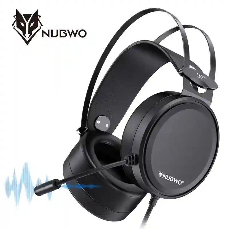 Wired Gaming Headset with Noise Canceling Mic for PC and PS5 - Black Tidesmit