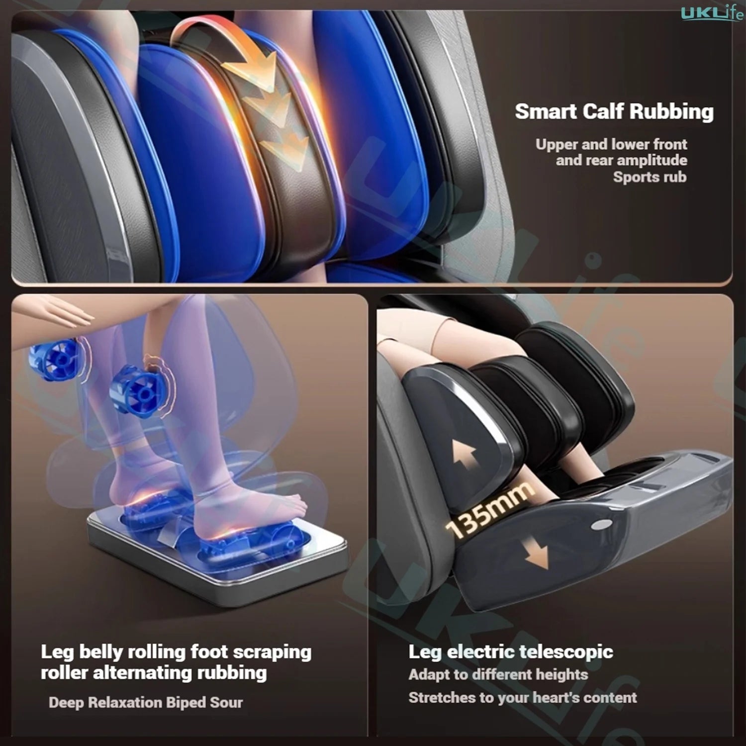 Tidesmit 4D Dual Core Full Body Massage Chair with Zero Gravity Relief Body Shaping Massage Equipment Tidesmit