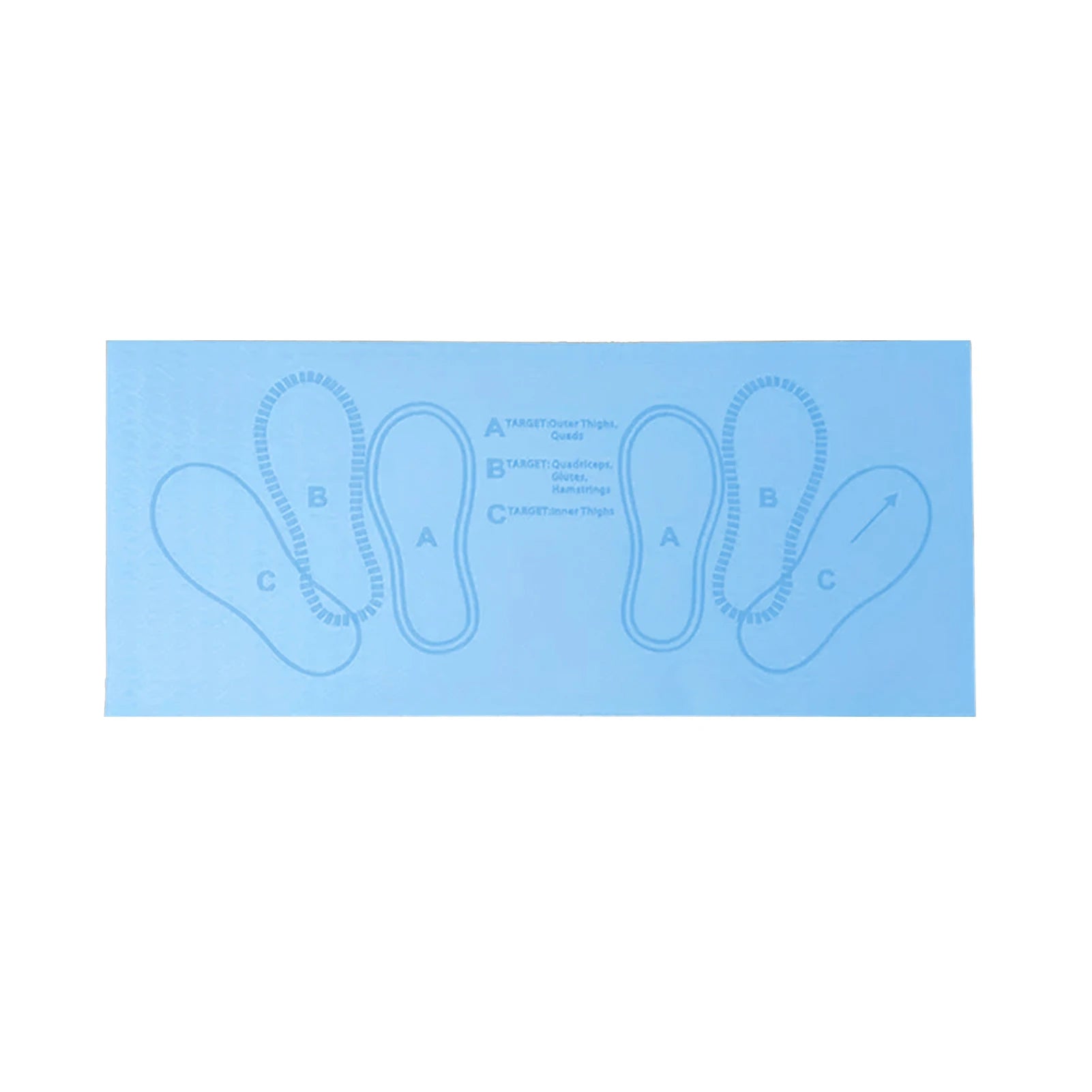 80*35CM Squat Step Position Guide Mat Multipurpose Work Out Mat Leg Muscle Targeting Training Hip Muscle Mat for Yoga Pilates