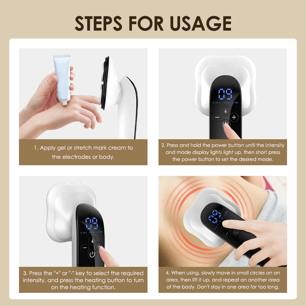 Electric Abdominal Massager: Portable Wellness Device for Body Sculpting Relaxation Treatment Tidesmit