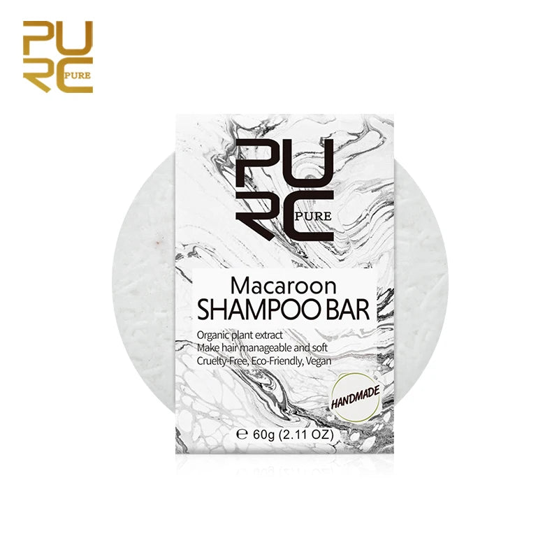 PURC Hair Shampoo in Handmade & Gentle Vegan Soap Bar Smoothing Shiny Hair Care Condition