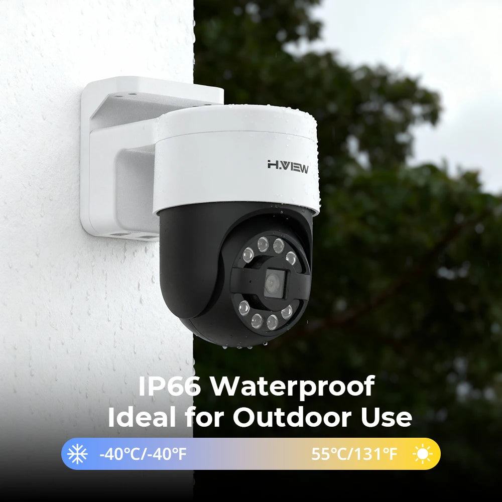 H.view 8Ch 4K 5MP 8MP Cctv Security Camera System Ptz Home Video Surveillance Kit Outdoor Ip Camera Humanoid Detection