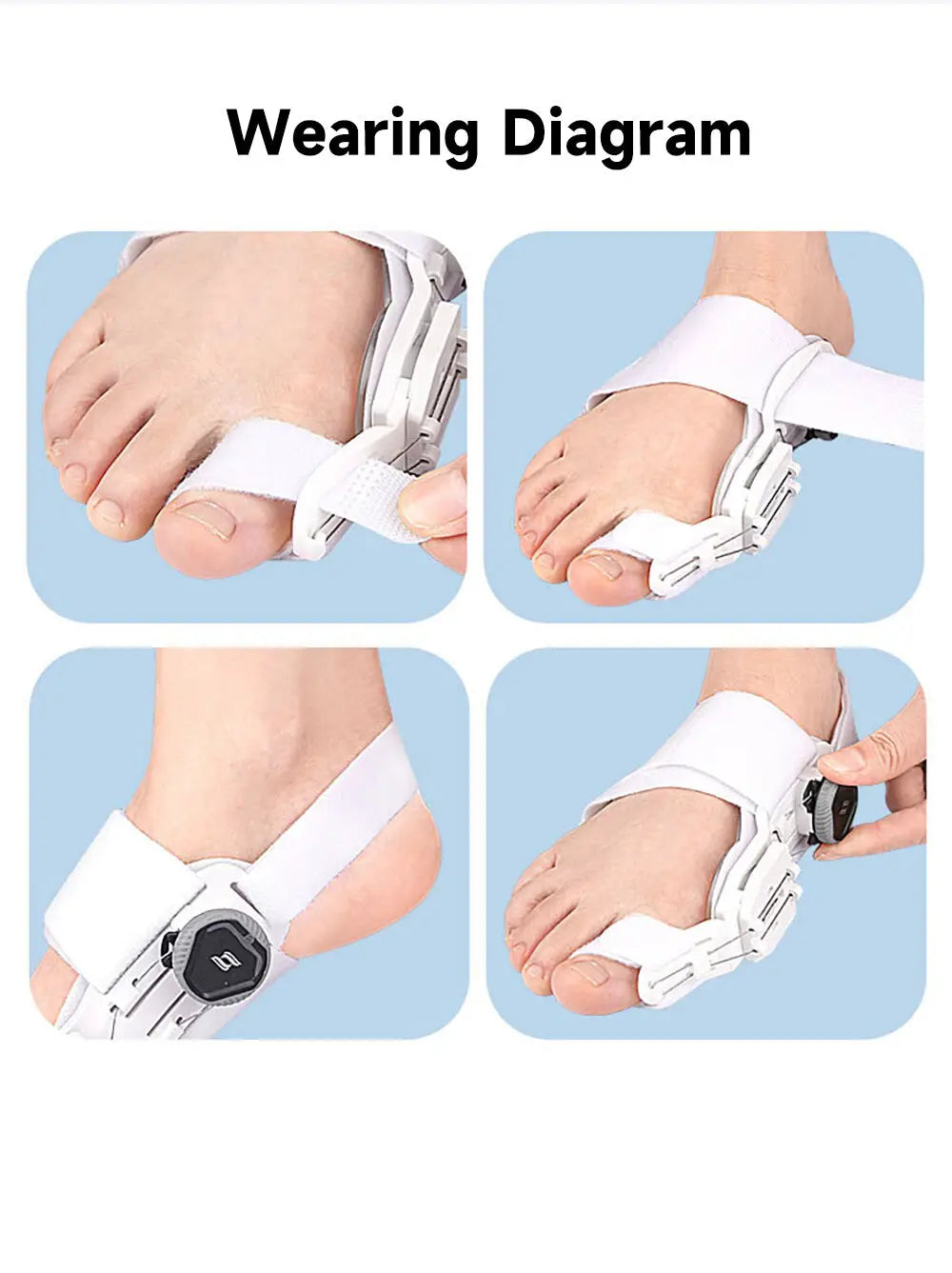 Bunion Corrector Adjustable Toe Straightener for Foot Pain Relief Relaxation Treatment Tidesmit