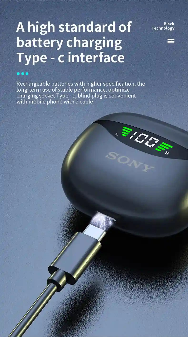 Sony DP4 Wireless Headphones with Active Noise Cancellation - Black Tidesmit