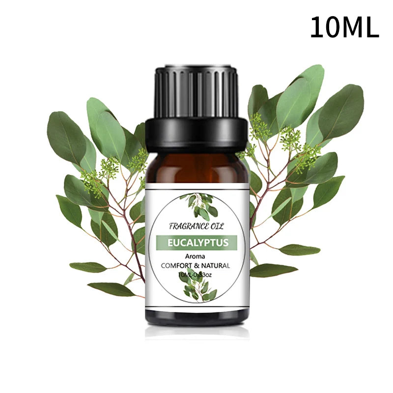 10ML Cherry Strawberry Lavender Jasmine Rose Vanilla Essential Oils for Diffuser, Humidifier, Massage, Candle, Soap Making