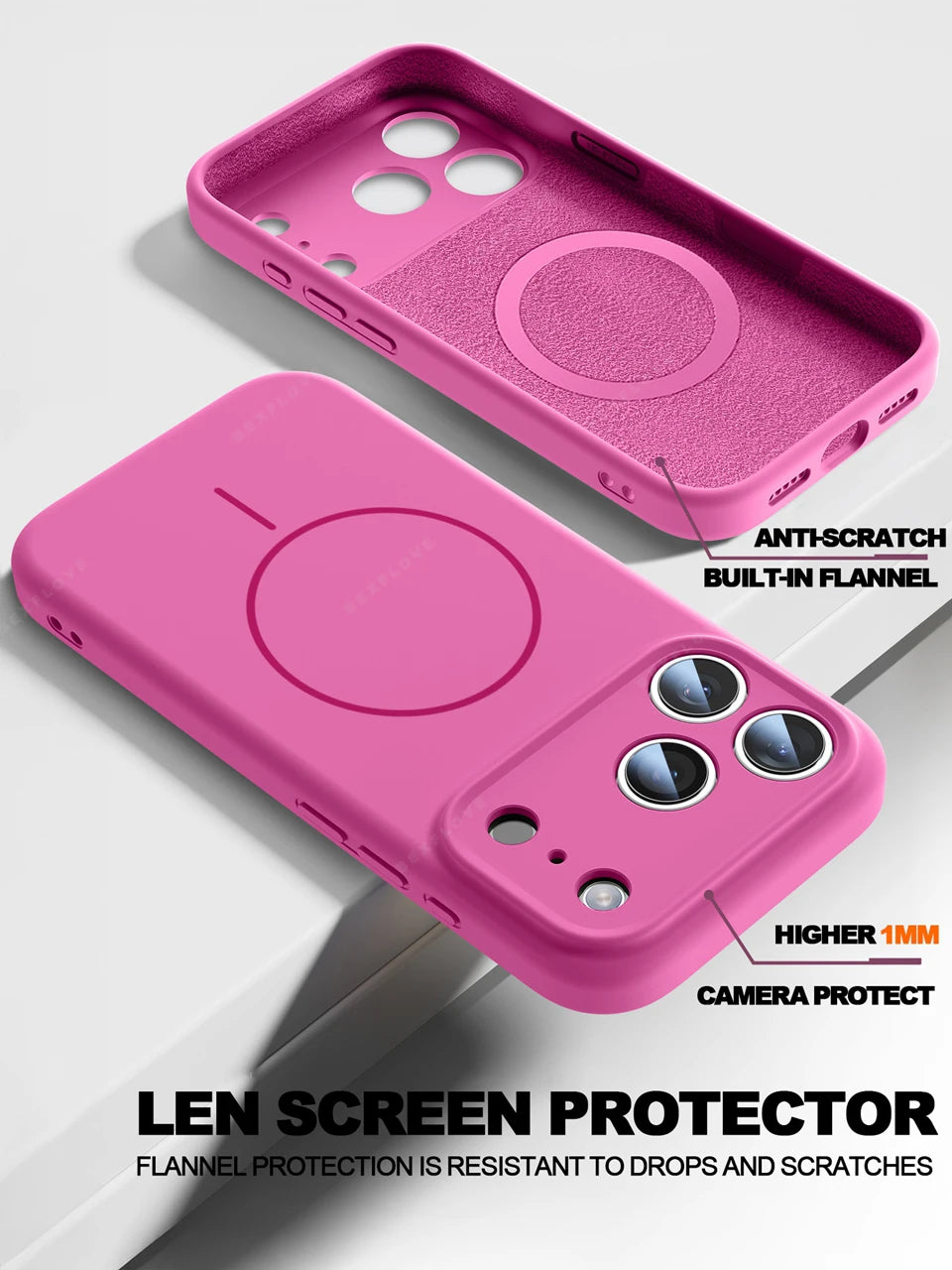 Magnetic iPhone Case with Wrist Strap – Slim Shock-Absorbing Cover Tidesmit