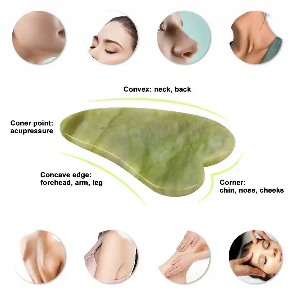 Violet Electric Massager - Rose Jade Roller & Gua Sha Set for Facial Tone Eye Massage Instrument Tidesmit