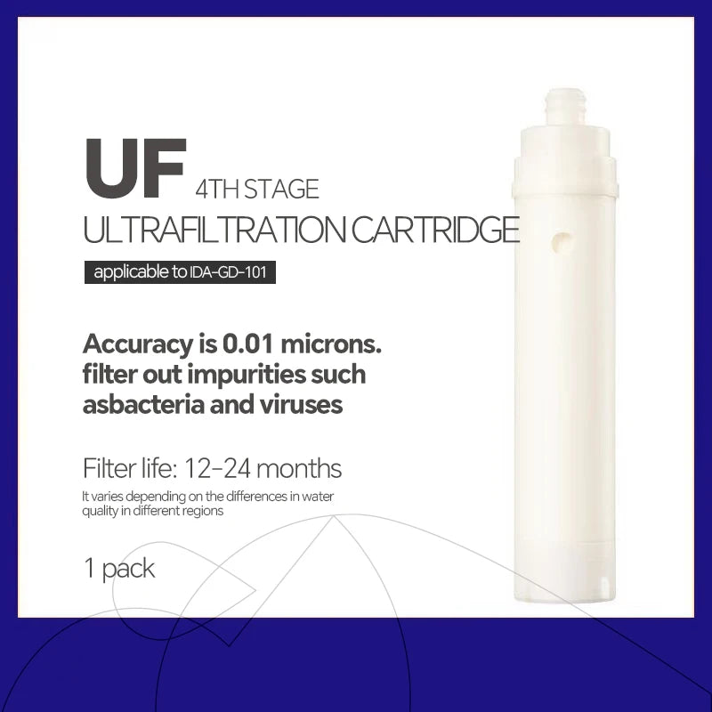 Tidesmit BROVA 5-stage ultrafiltration water purifier for household direct drinking from tap, side profile view.
