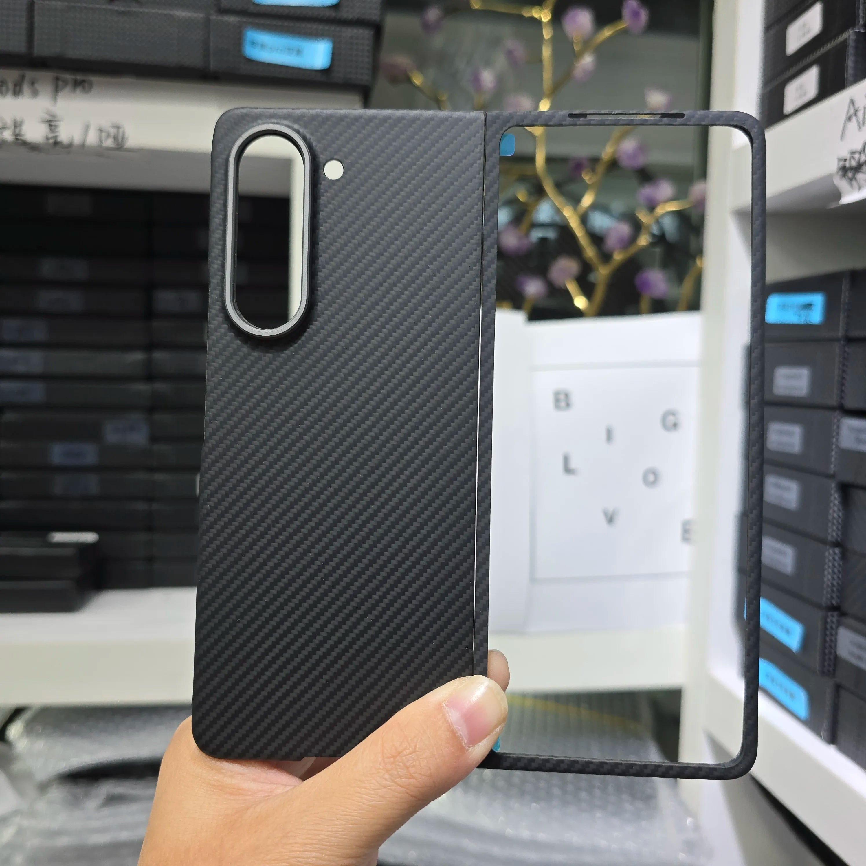 Samsung Galaxy Z Fold 6 Carbon Fiber Case | Ultra-Thin Aramid Cover 600D(Ring)Big China Mainland Tidesmit