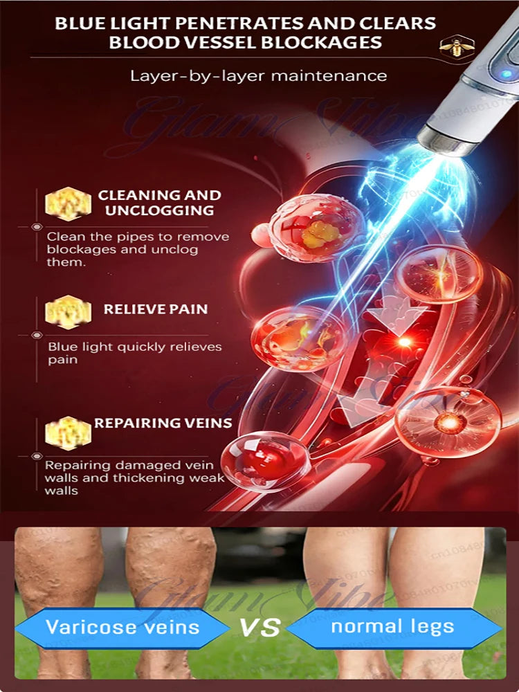 Blue Light Pen for Leg Health - Portable Wellness Therapy Device Relaxation Treatment Tidesmit