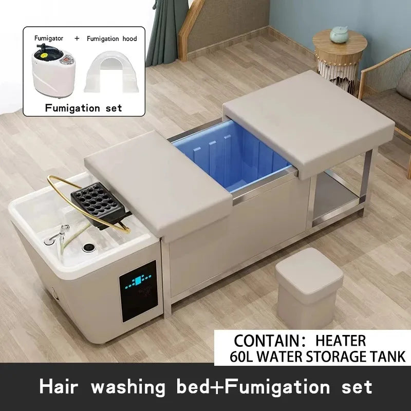 Massage Shampoo Bed with 90L Tank - Professional Salon Spa Station Massage Chairs Tidesmit