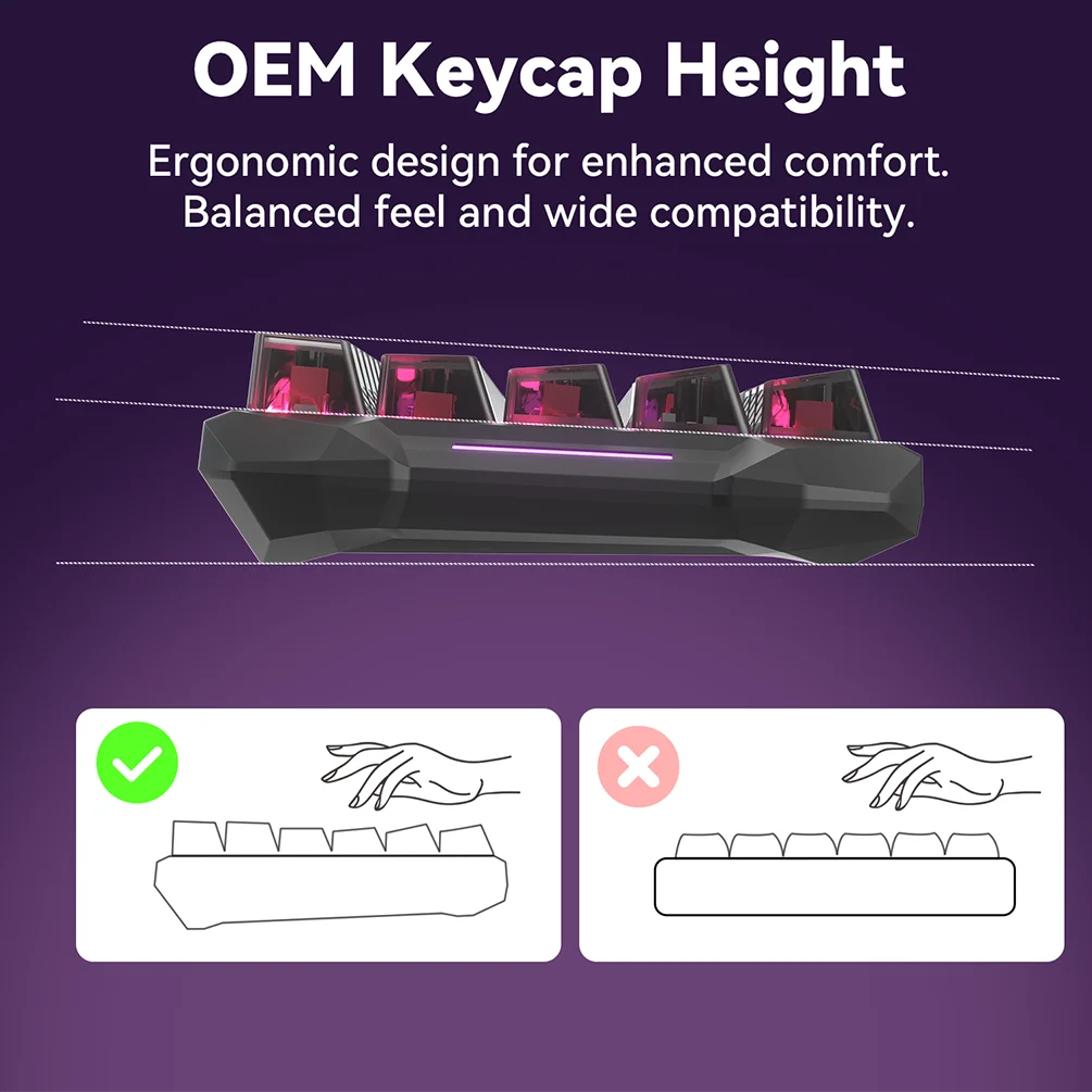 DarkBeacon 65% HE Magnetic Gaming Keyboard Flux 68 Wired RGB Hot Swappable Gasket Mount Structure Keyboards for Laptop PC Gamer