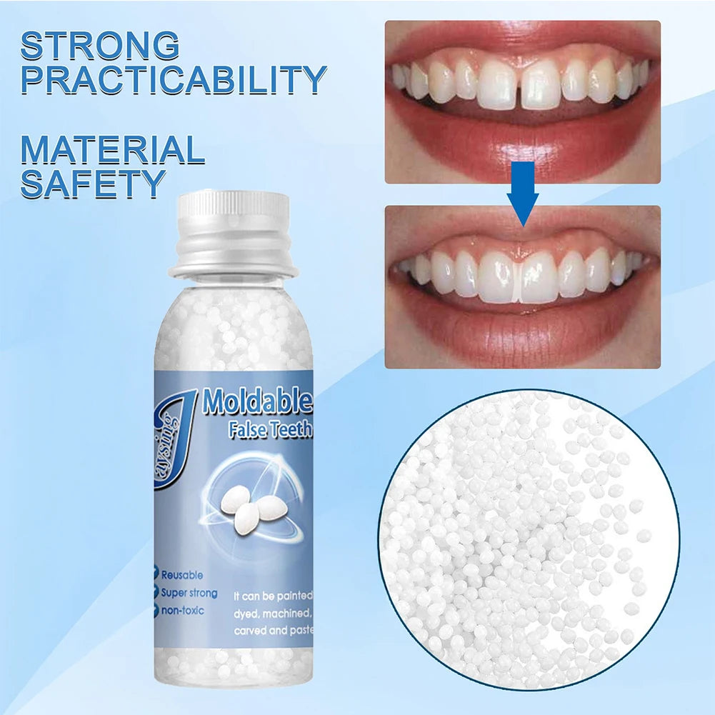 Tidesmit resin false teeth for temporary filling, restorative dentistry, and dental gap modification.