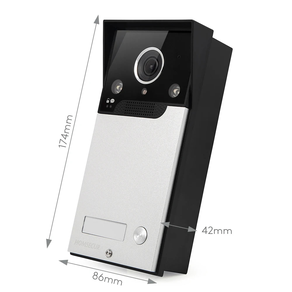 HOMSECUR Flush Mount Video Doorbell Camera XC112F – IP65 Weatherproof Outdoor, 1080P HD Night Vision, Motion Detection