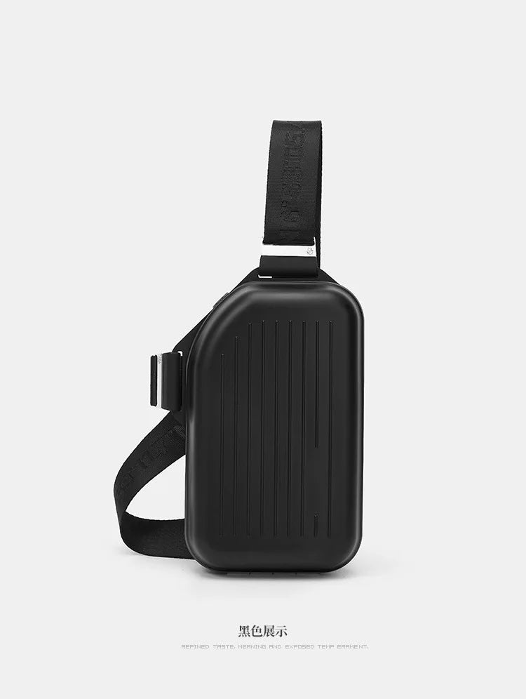 Chest Bag Unisex PC Material Hard Shell Fashionable Casual Travel Crossbody Bag Shoulder Bag Mini