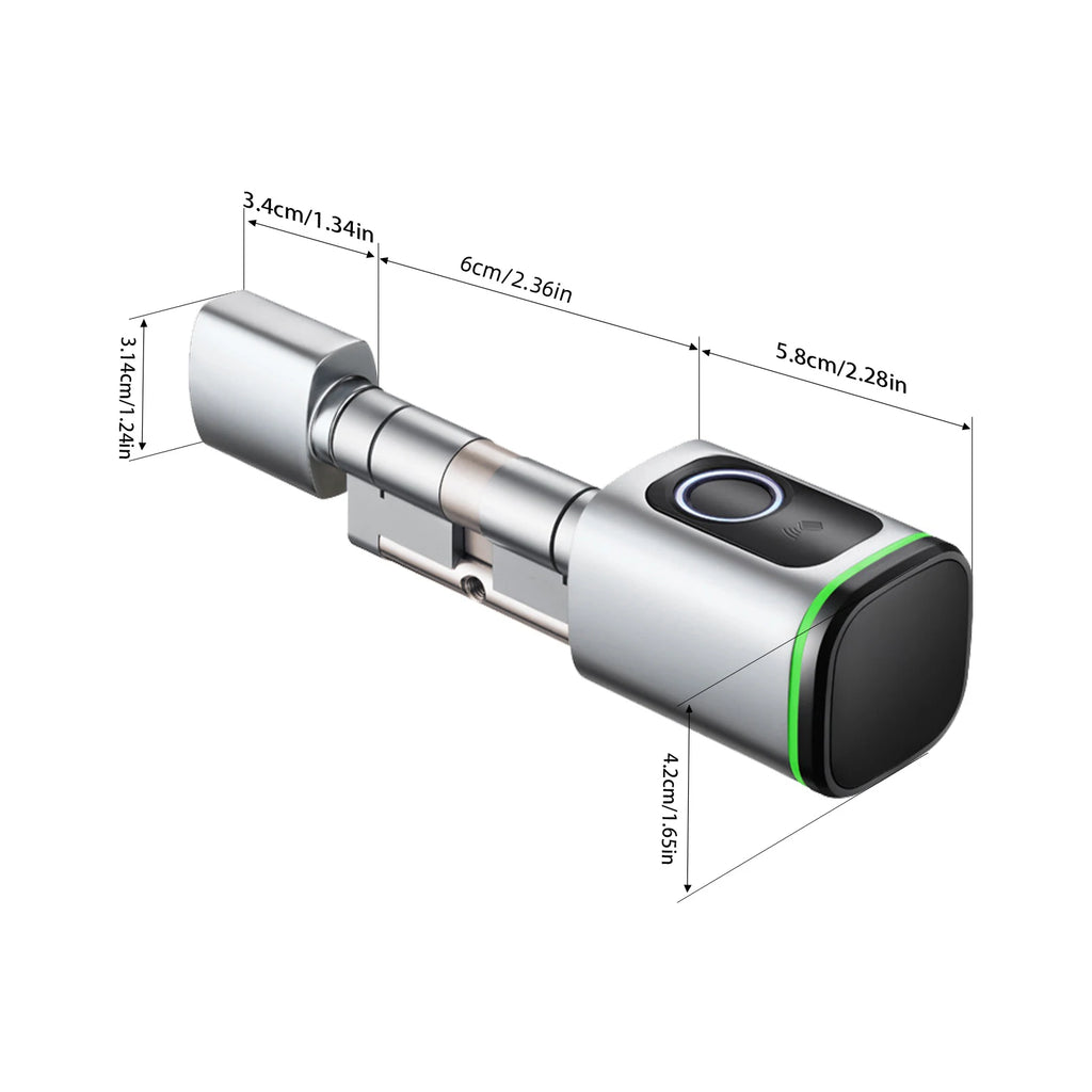 Advanced Smart Lock 4-in-1 Fingerprint/APP/Card/Key IP53 Waterproof 100 Users Alloy Durable for Home Hotel Apartment Door