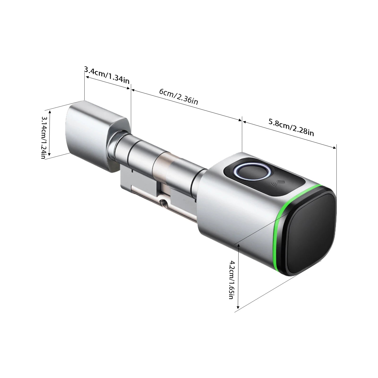 Advanced Smart Lock 4-in-1 Fingerprint/APP/Card/Key IP53 Waterproof 100 Users Alloy Durable for Home Hotel Apartment Door