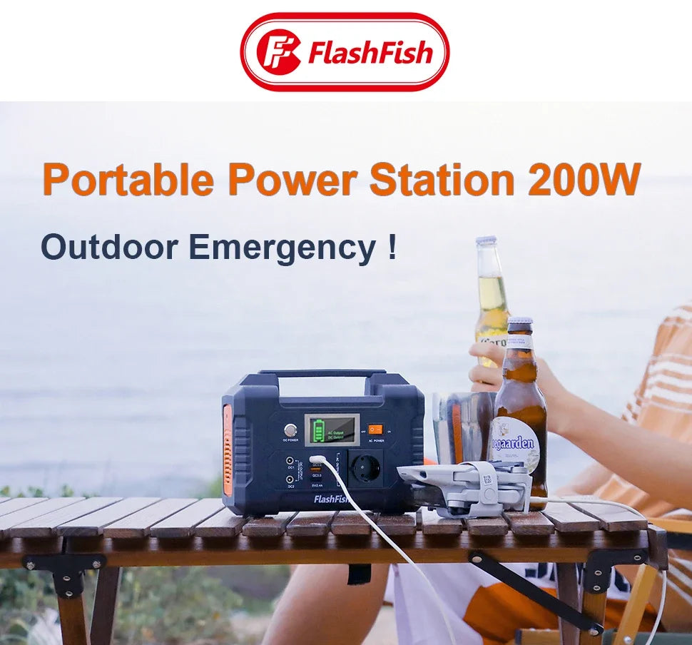 Portable Power Station 200W 151Wh Solar Generator - Tidesmit E200 Tidesmit