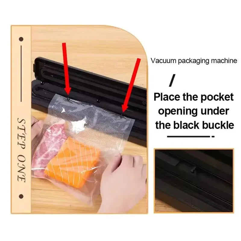 Vacuum sealing machine small food packaging machine fully automatic sealing cooked food compression plastic sealing machine