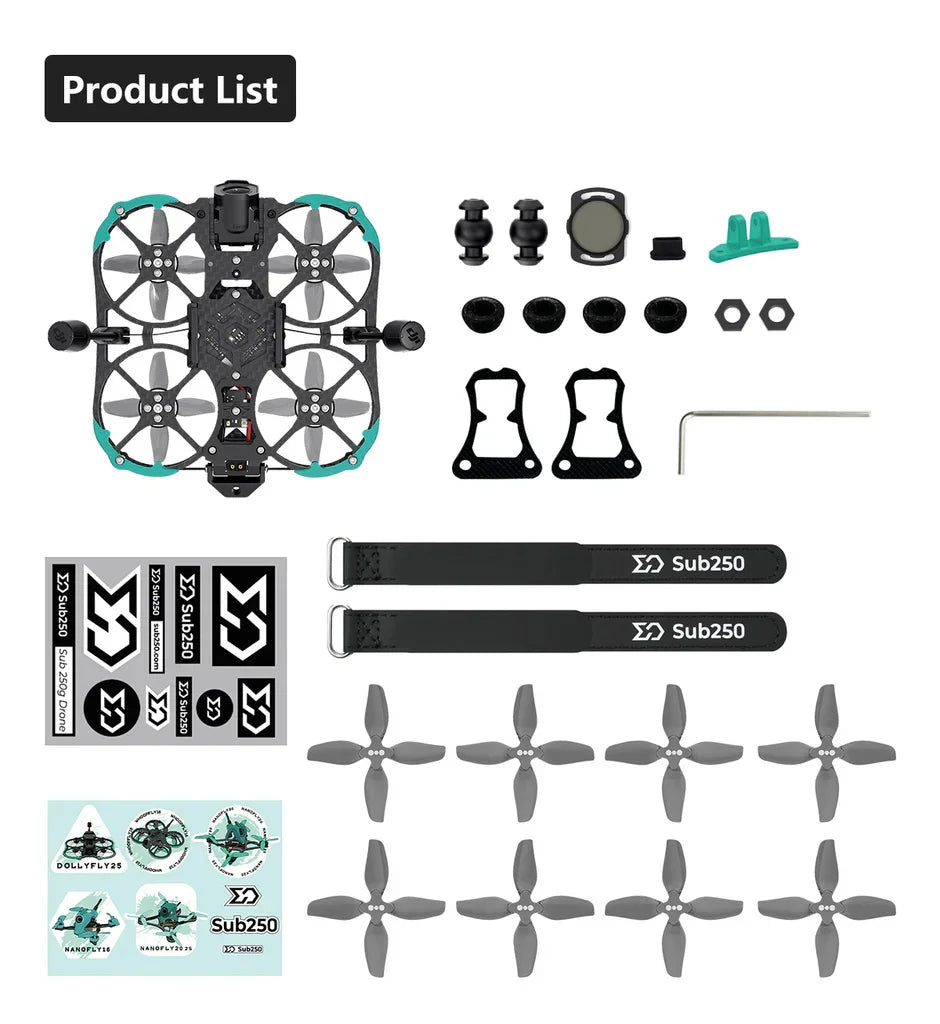 Cinewhoop Drone 2 Inch HD O4 Pro 4S 45A AIO - Compact Aerial Imaging Tidesmit