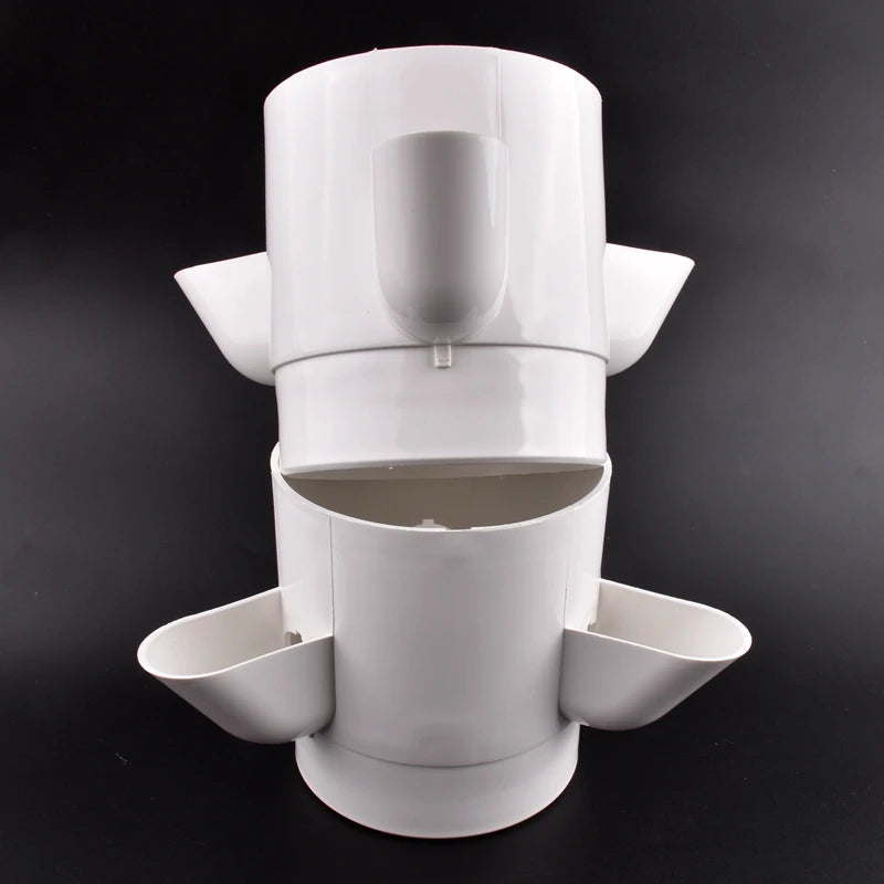 2/3/4/5/6 Tiers Vertical Tower Vegetable Planters Home Garden Balcony Hydroponic Grow System DIY Soilless Culture Planting Pot