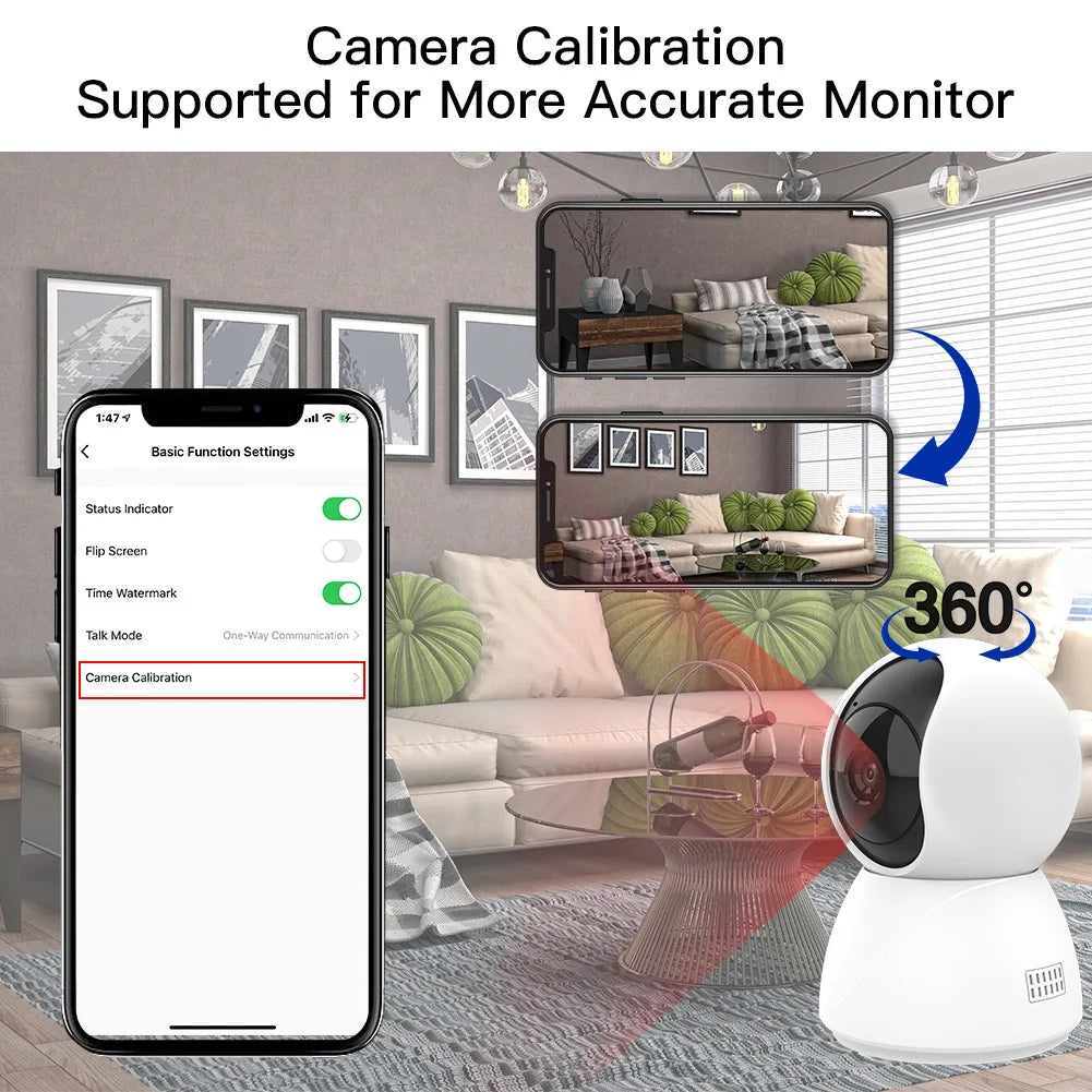 2K 400W Tuya Smart Mini WiFi IP Camera Remote Wireless Surveillance Auto Tracking Of Human Home Security CCTV Baby Pet Monitor