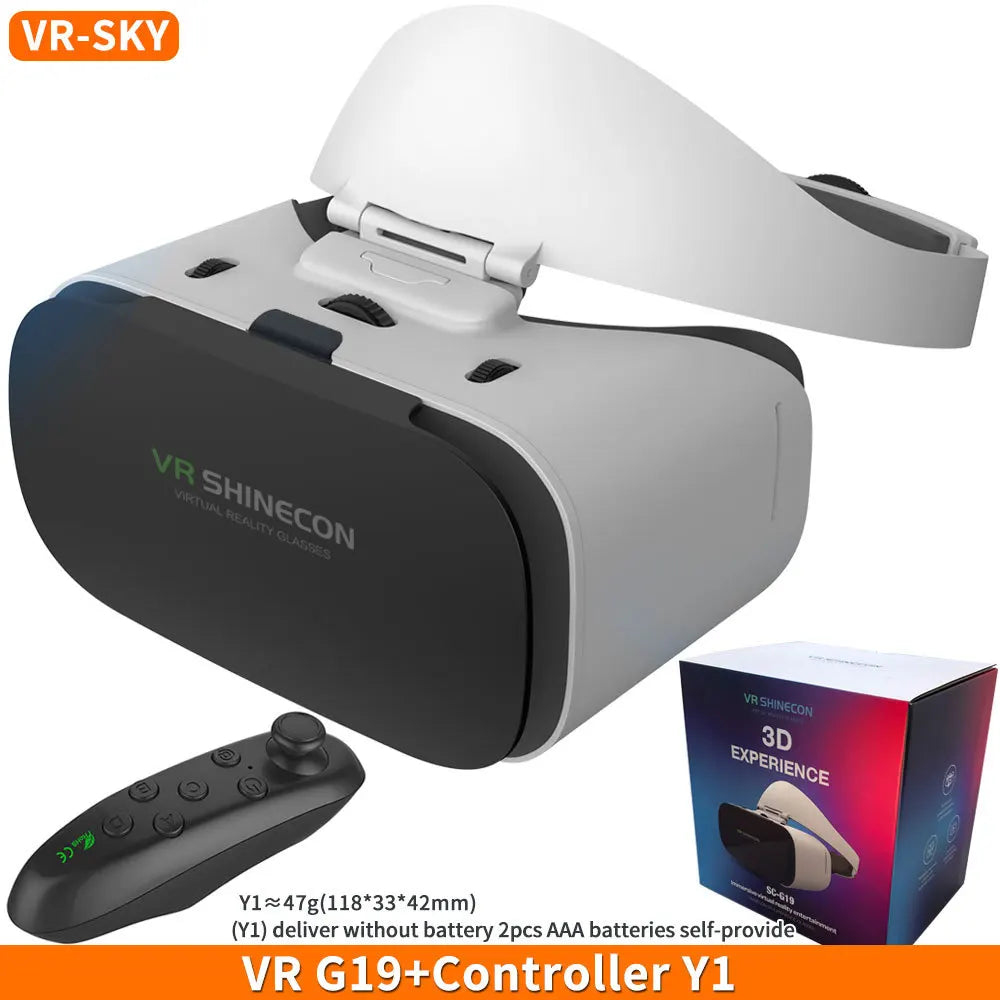 VR Headset for Smartphone 3D Experience - Adjustable G19 Model G19 with Y1 black CN Tidesmit