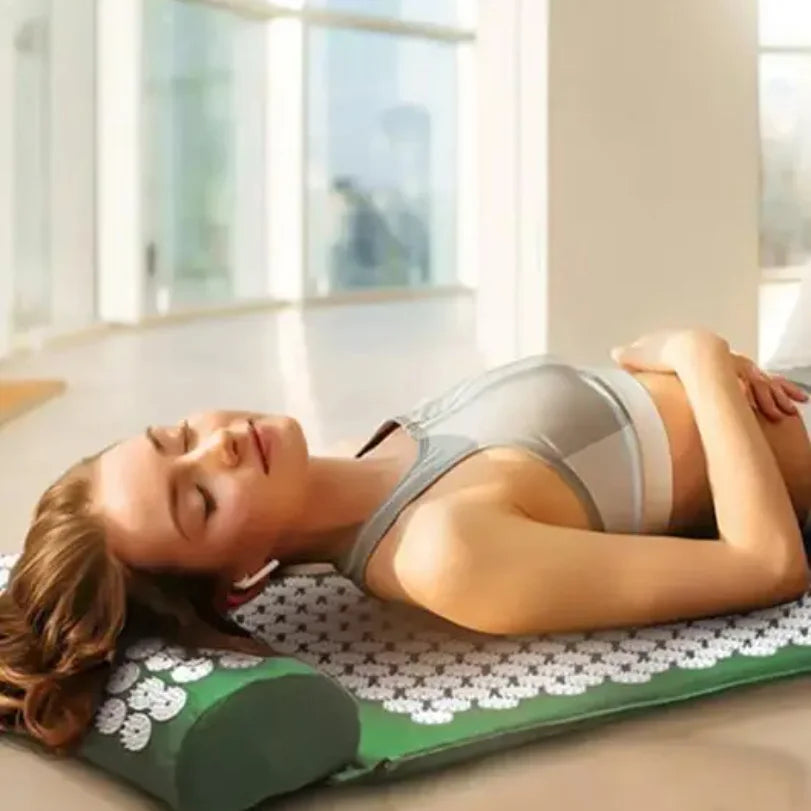 Massager Yoga Mat Cushion acupressure Massage Mat Sets Spike Fitness yoga Pilates Relieve Stress Back Pain Applicator kuznetsov