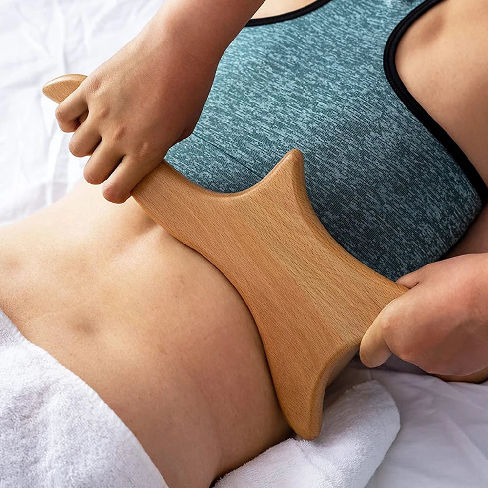 Wood Therapy Massage Tool - 6-Piece Lymphatic Drainage Recovery Set Fascia Gun Tidesmit