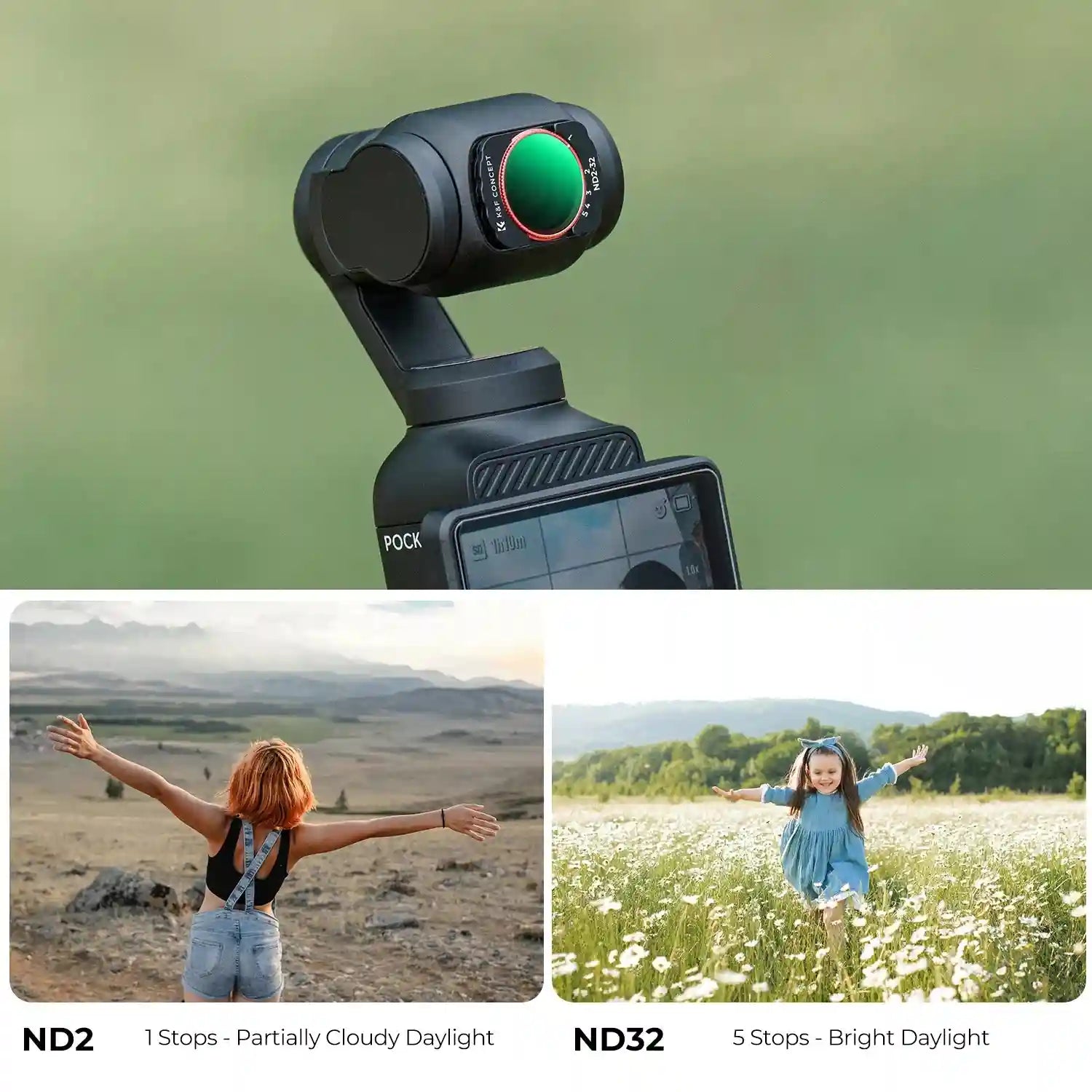 DJI Osmo Pocket 3 ND/CPL Filter Set with Screen Protector Kit Tidesmit