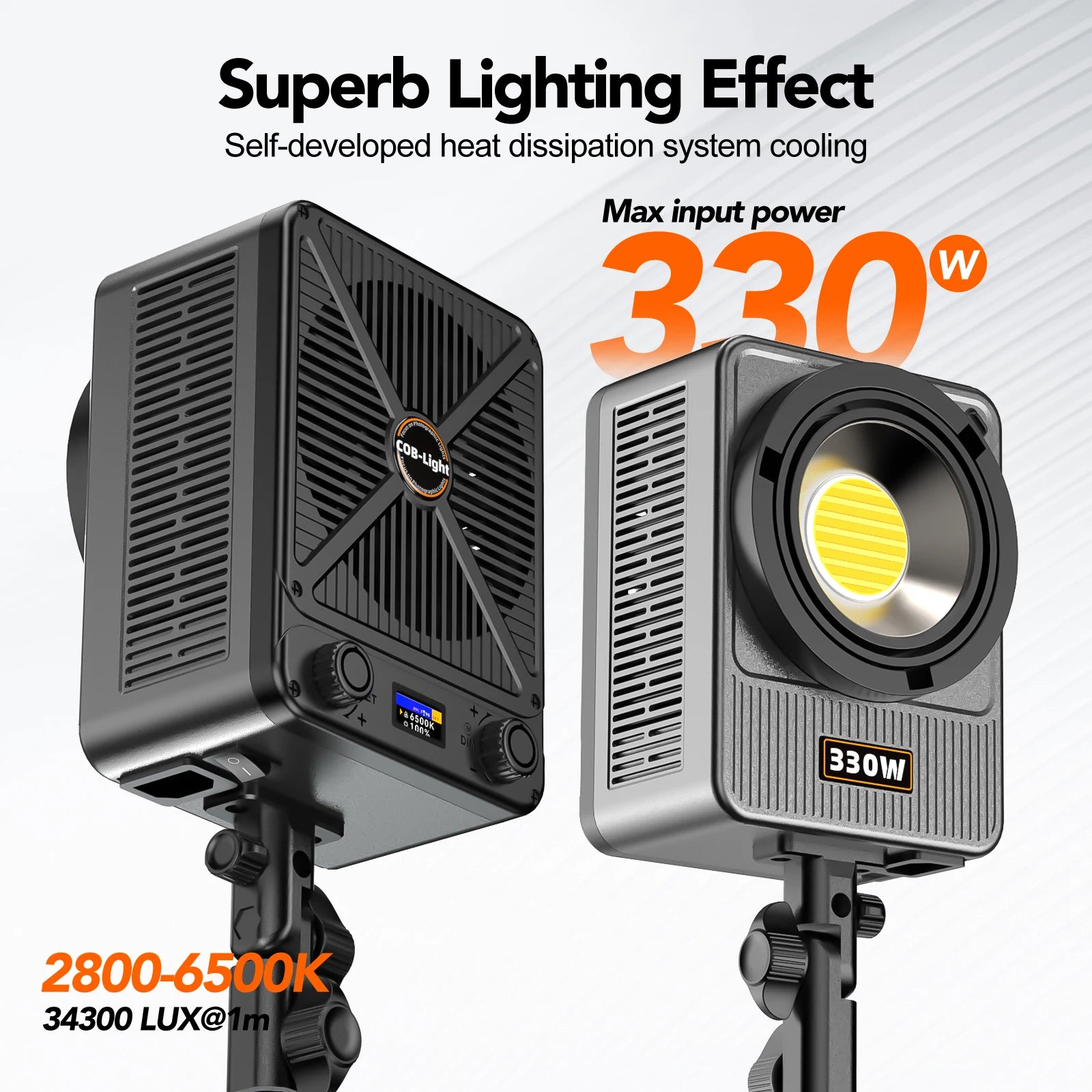 330W LED Video Light Studio Spotlight - Bowens Mount NA330 Pro Tidesmit