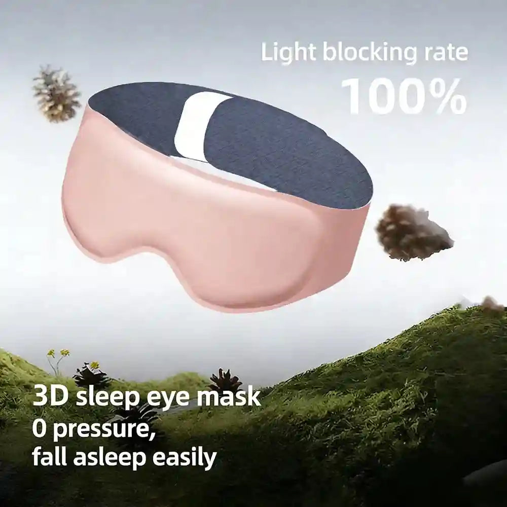 3D Contoured Sleep Mask - Zero Pressure Eye Mask for Travel Eye Massage Instrument Tidesmit