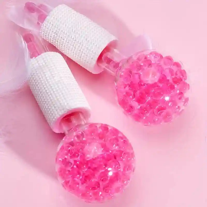 Ice Globes Cooling Facial Massage Roller - Professional Skin Care Eye Massage Instrument Pink Tidesmit