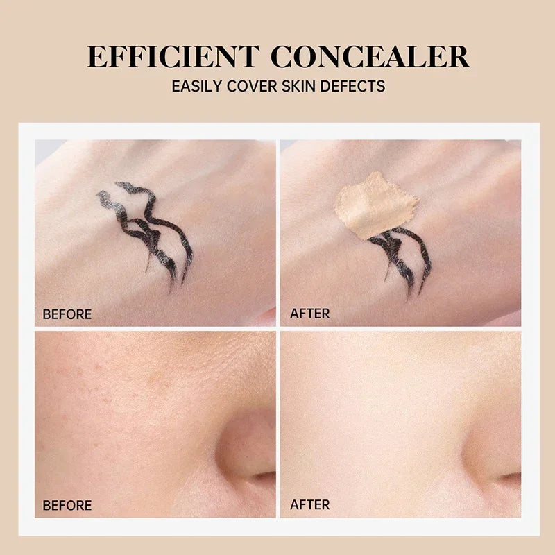 Tidesmit full cover liquid concealer texture close-up for dark circles moisturizing waterproof face makeup base