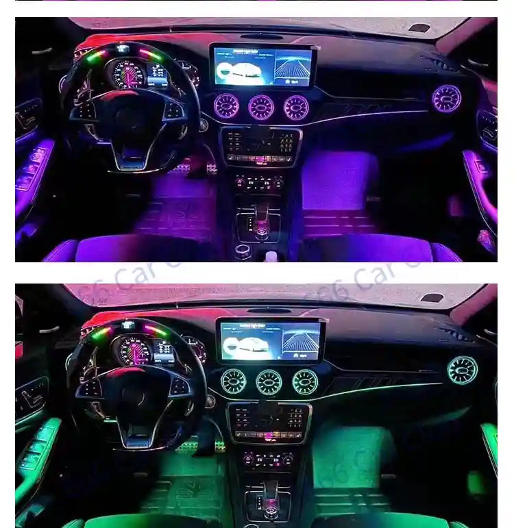 Mercedes-Benz Ambient LED Turbine Vents, 12-Color Interior Lighting Kit Tidesmit