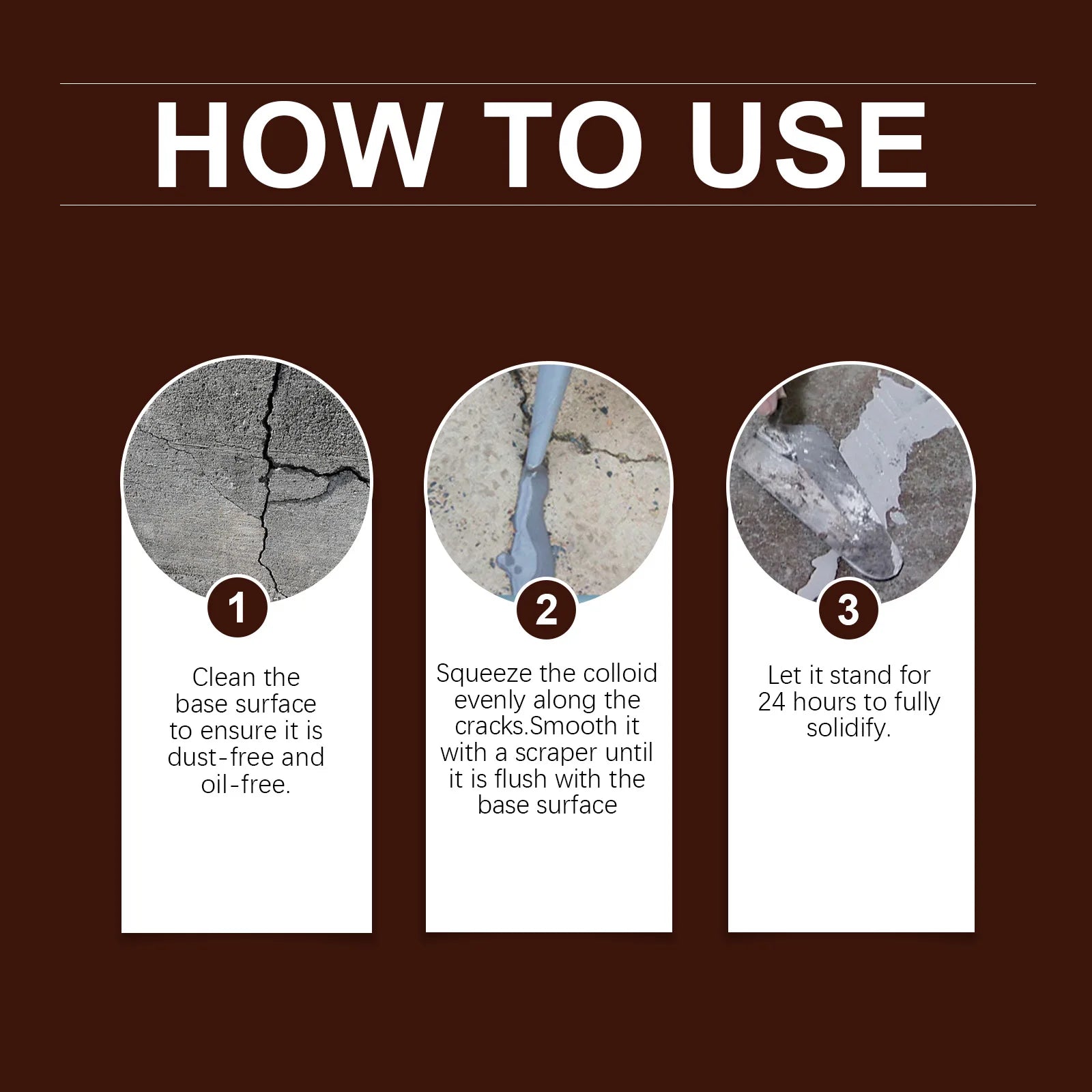 Concrete Crack Filler Self Leveling Sealant Driveway Repair Adhesive Masonry Gap Filler Waterproof Concrete Sealer Quick Dry
