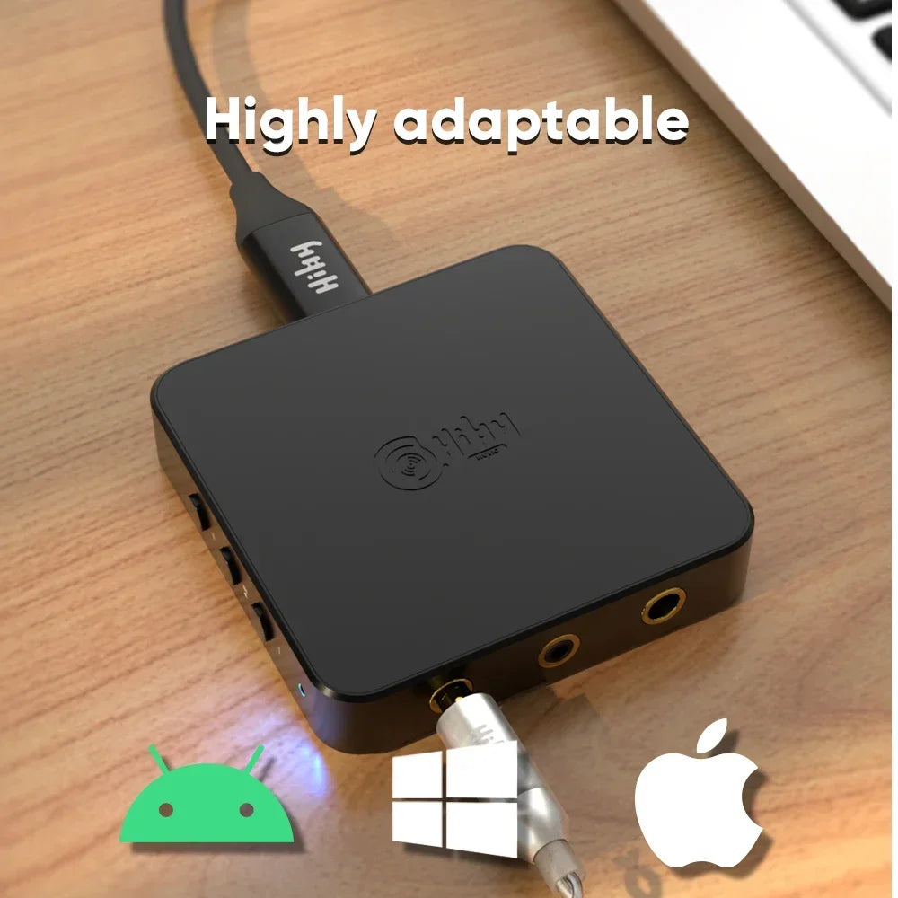 USB DAC Headphone Amplifier ES9038Q2M Tidesmit FD3 - Hi-Res MQA Support Tidesmit
