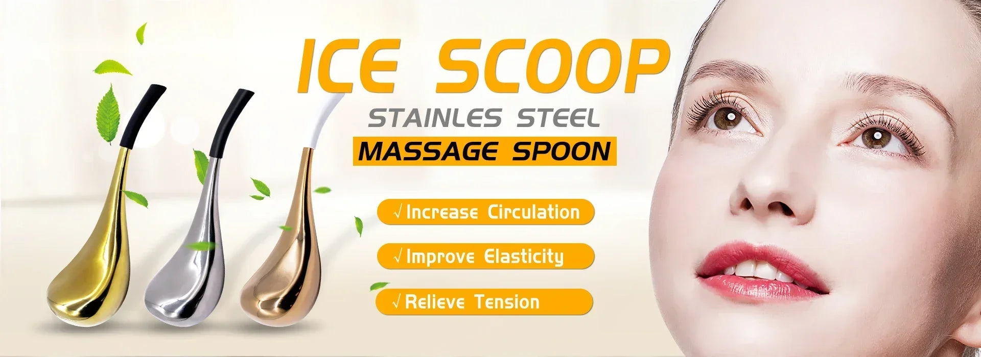 Ice Globes for Face: 2-Piece Stainless Steel Cryo Facial Massager Set Relaxation Treatment Tidesmit