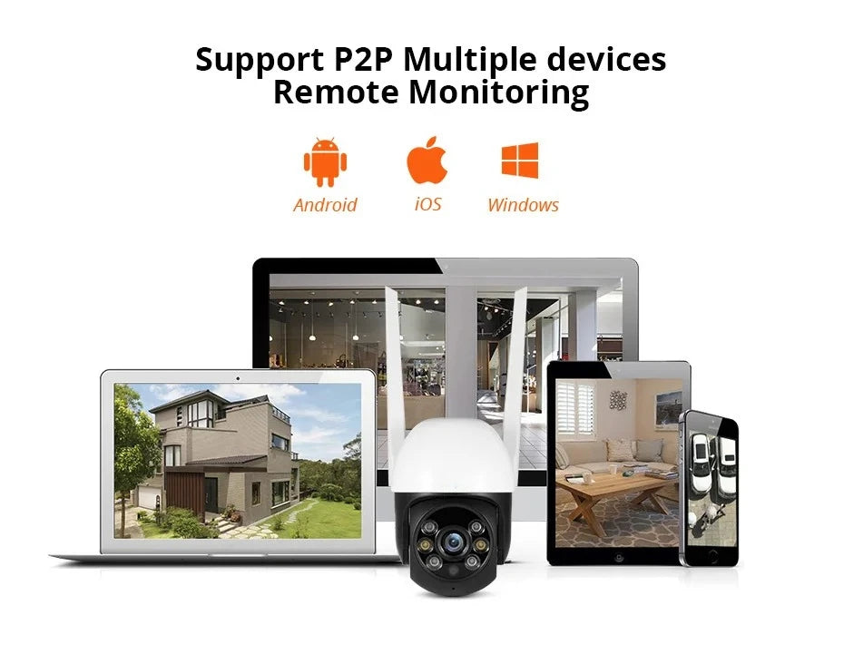5MP TUYA PTZ WiFi IP Wireless Camera Outdoor Home Security Auto Tracking Monitoring Waterproof Video Surveillance Smart Life