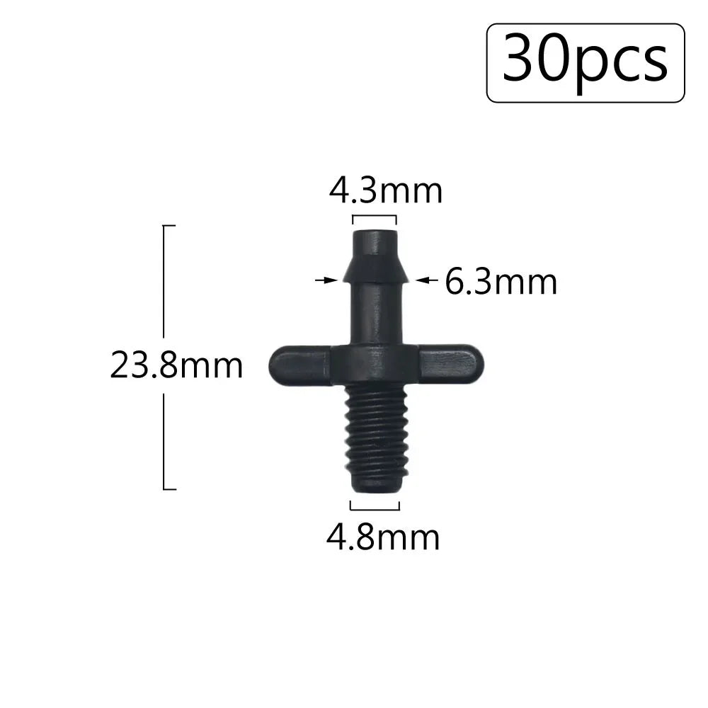 Irrigation Dripper Sprinkler Connector 1/8" 1/4" Hose Barb Tee Elbow Water Pipe Repair  Fitting Garden 3/5 4/7mm Tube Coupler