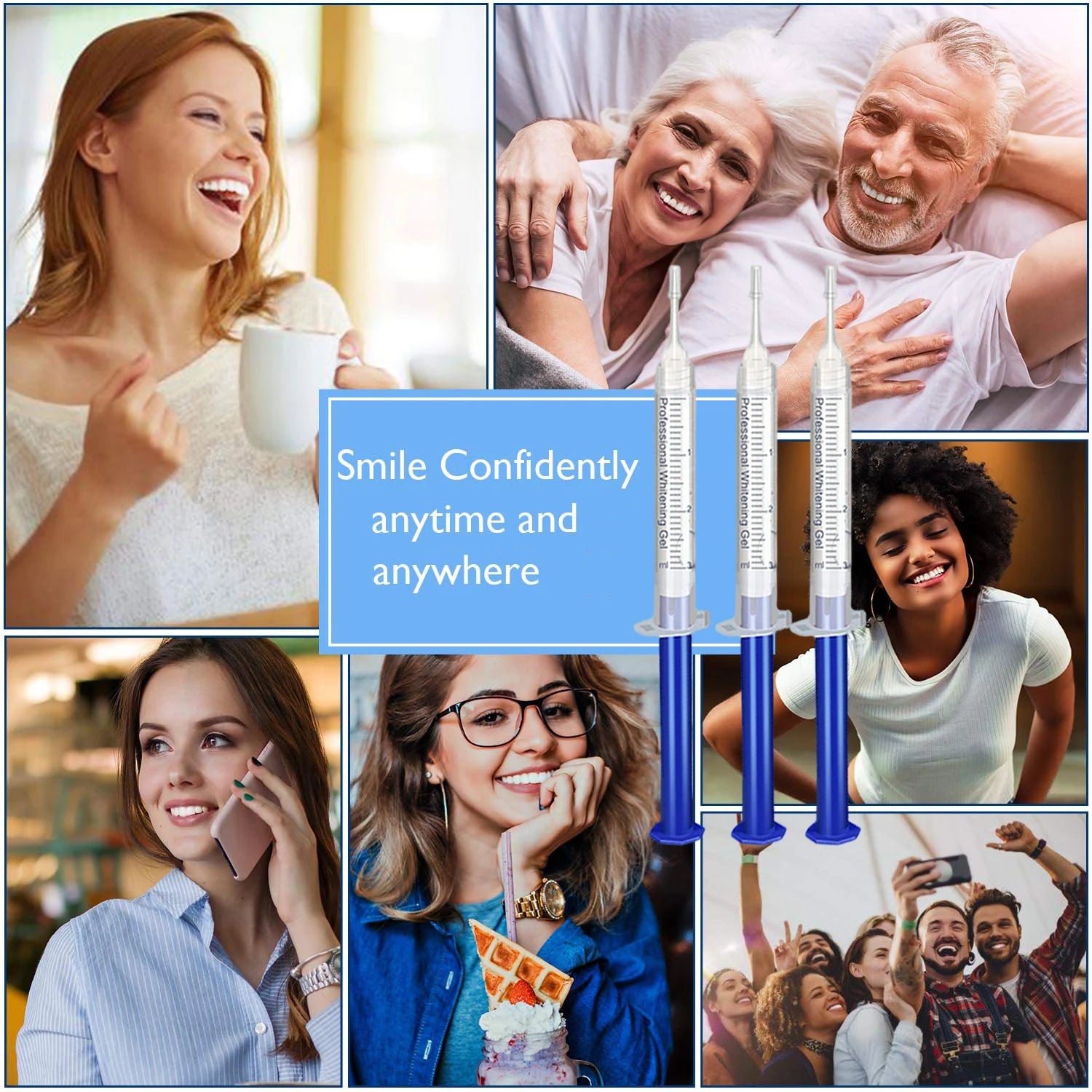 Tidesmit dental grade teeth whitening gel refill syringe for Invisalign style whitening trays