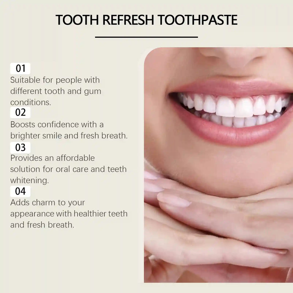Tidesmit Hydroxyapatite teeth whitening toothpaste for deep stain removal and lasting fresh breath