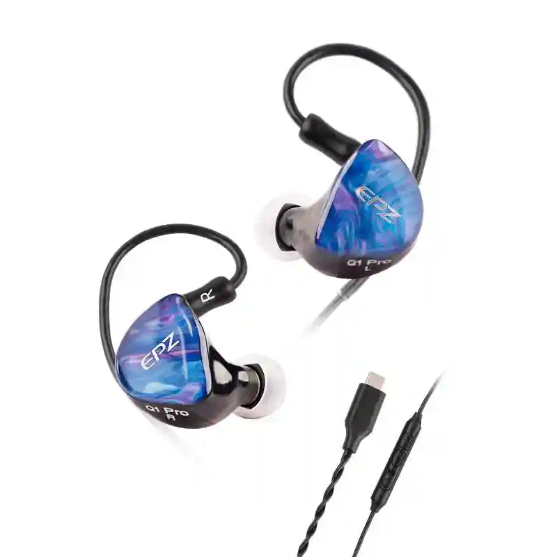 Wired HiFi IEM Earphones with Mic | High-Fidelity Bass Earbuds blue(type c) China Mainland Tidesmit