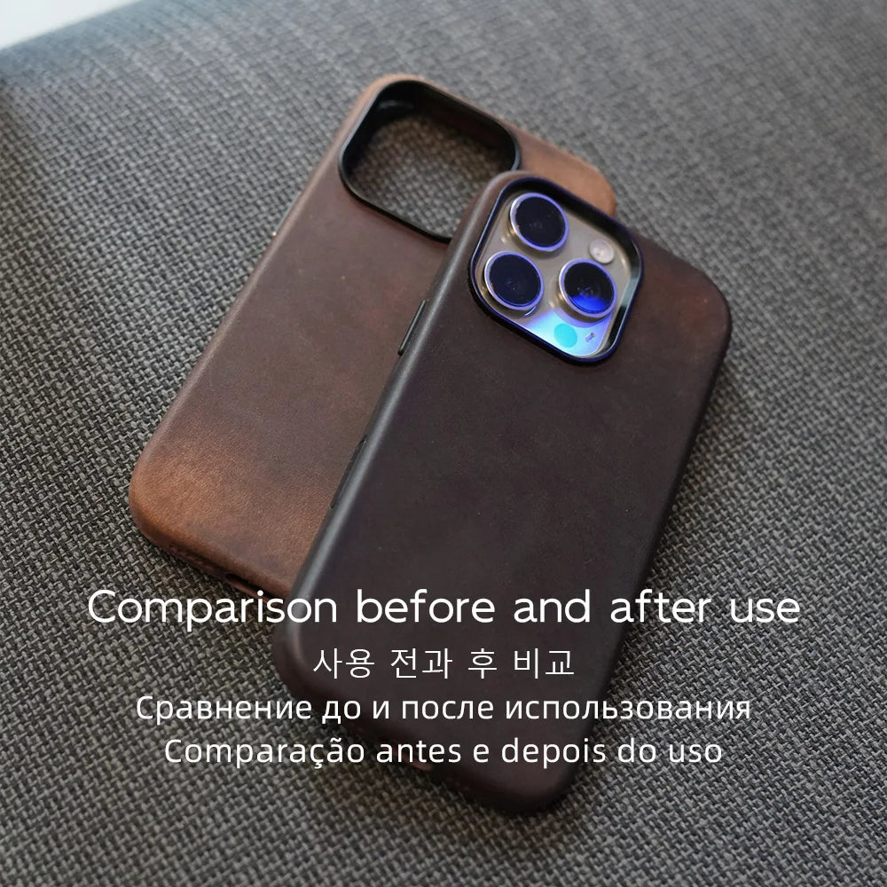 Horween Leather iPhone 16 Pro Max Case - Slim Protective Cover Tidesmit