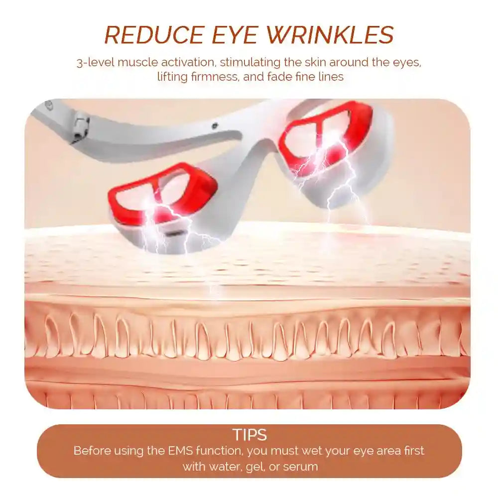 Electric Eye Massager with Red Light Therapy - White | Tidesmit Eye Massage Instrument Tidesmit