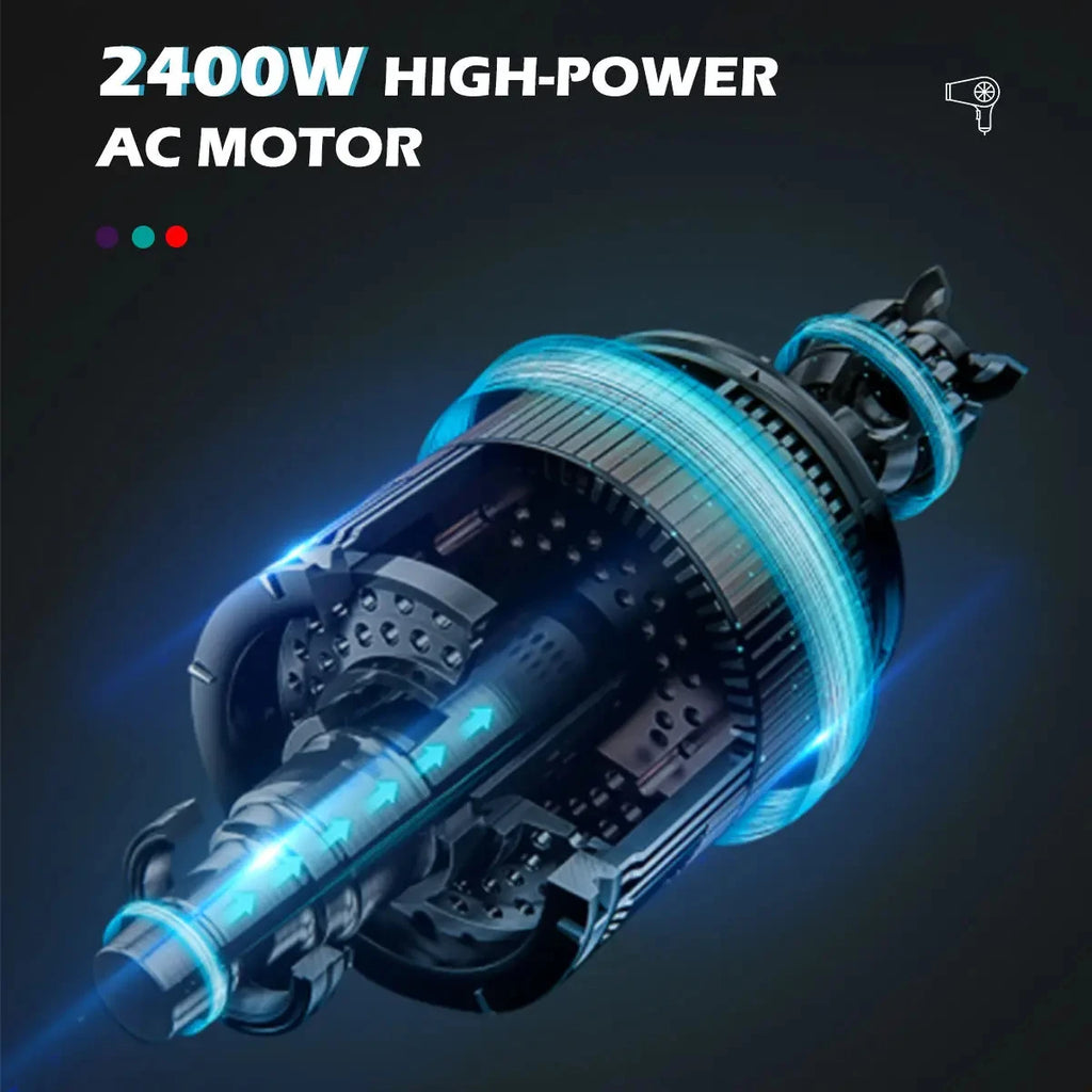 VGRV-452 2400W professional hair dryer high-power AC motor for fast drying and ionic hair styling.