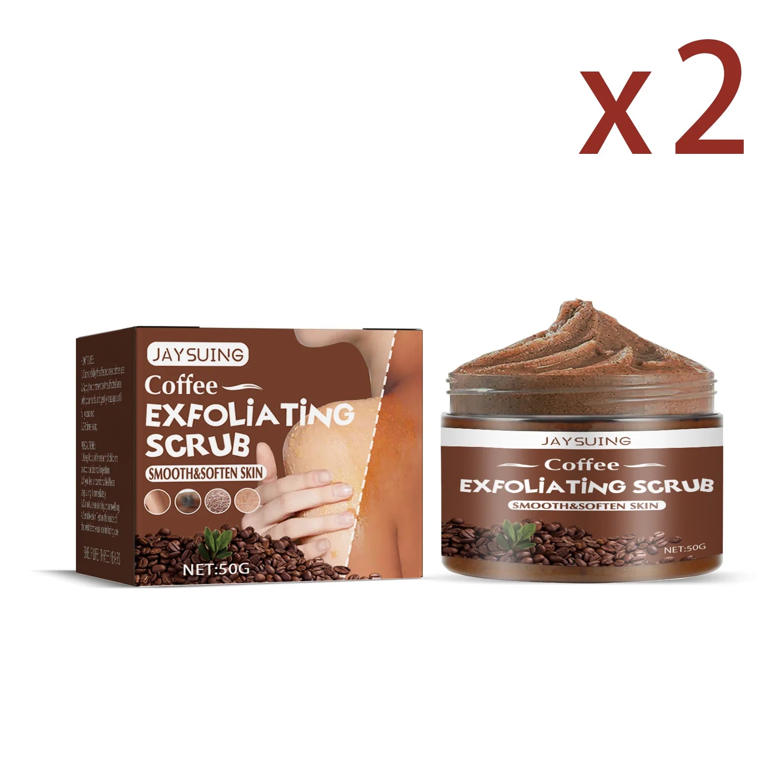 Coffee Body Scrub for Smooth Skin - Salon-Quality Natural Exfoliation (2pcs) Scrubs Treatments 2pcs Tidesmit